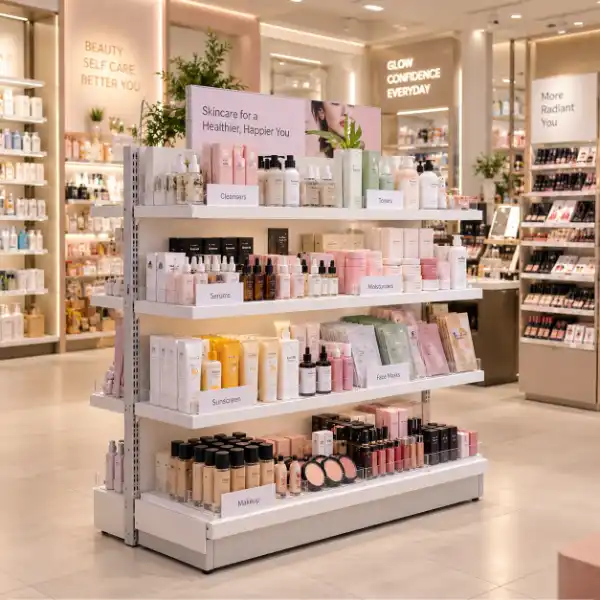 Berapa Tingkat Susun Rak Display Kosmetik yang Ideal?