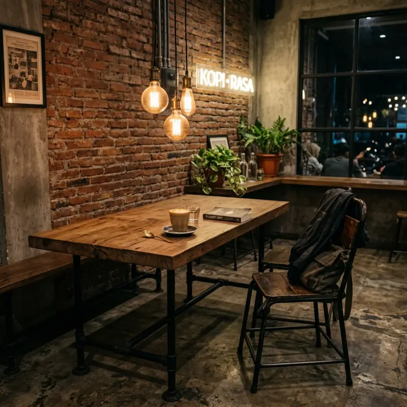 Cara Memilih Furniture Custom Cafe Gaya Industrial