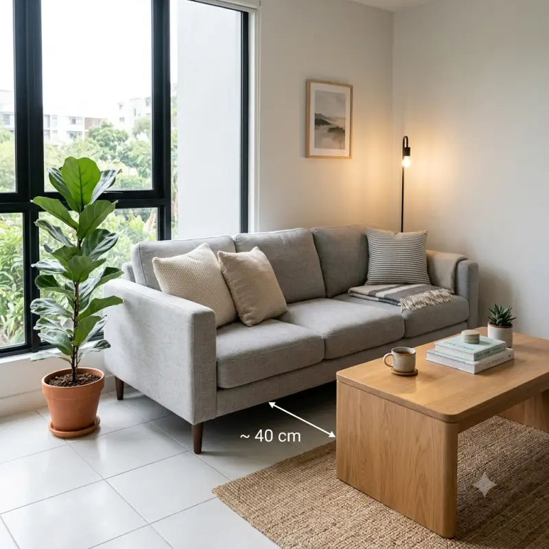 Jarak Ideal Coffee Table dan Sofa untuk Ruang Tamu Nyaman