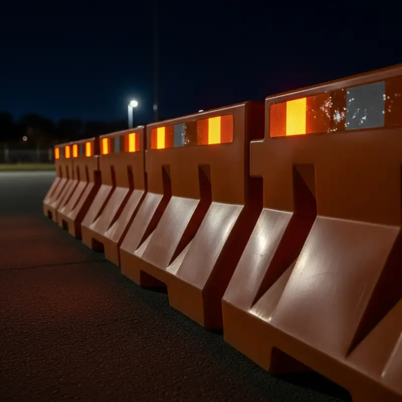 Pilih Road Barrier Reflektif untuk Keamanan Area Malam