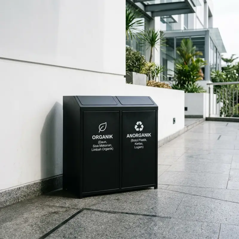 Tempat Sampah Minimalis Modern: Pilihan Cerdas Area Komersial