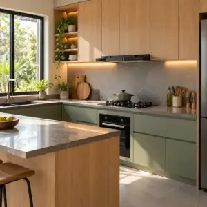 7 Pilihan Warna & Material Kitchen Set Tren Saat Ini