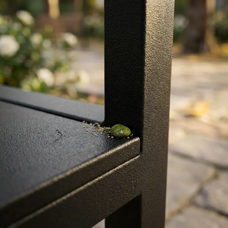 Bangku Taman Besi Minimalis dengan Armrest [3]