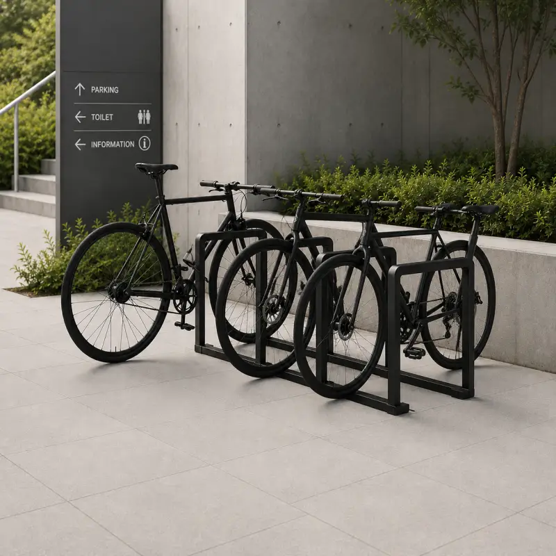 Bike Rack Besi Hollow Finishing Powder Coat 3 Slot [4]