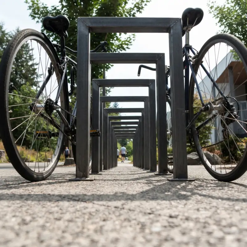 Bike Rack Besi Hollow Kotak untuk Area Publik [2]
