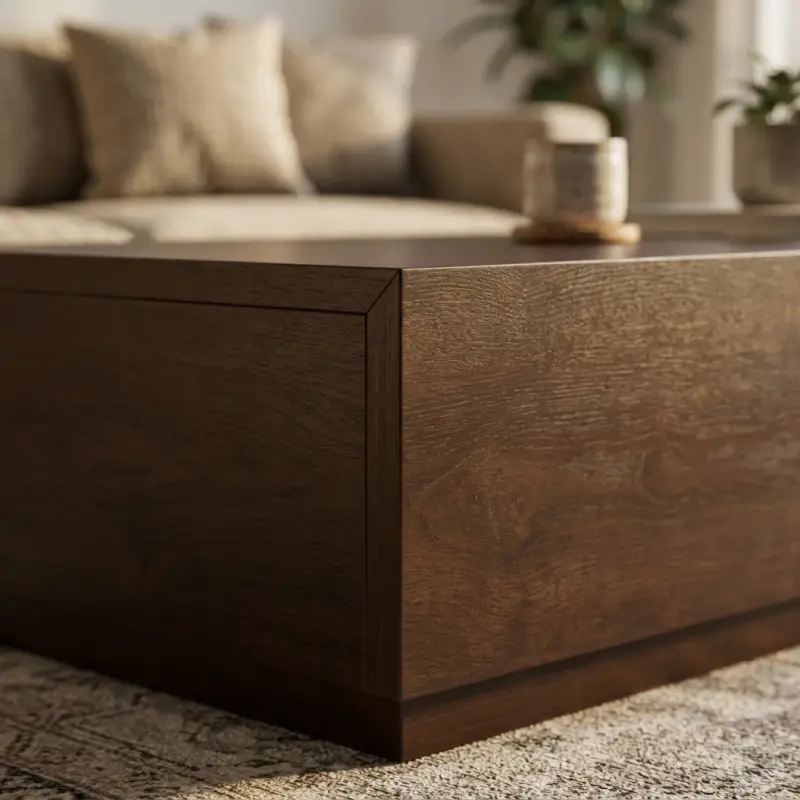 Coffee Table Kayu Solid Block Minimalis [5]