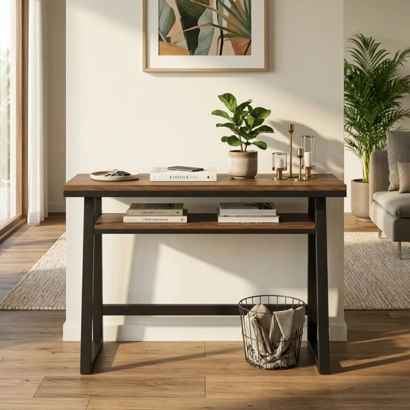 Console Table Industrial Rangka Besi Rak Bawah [2]