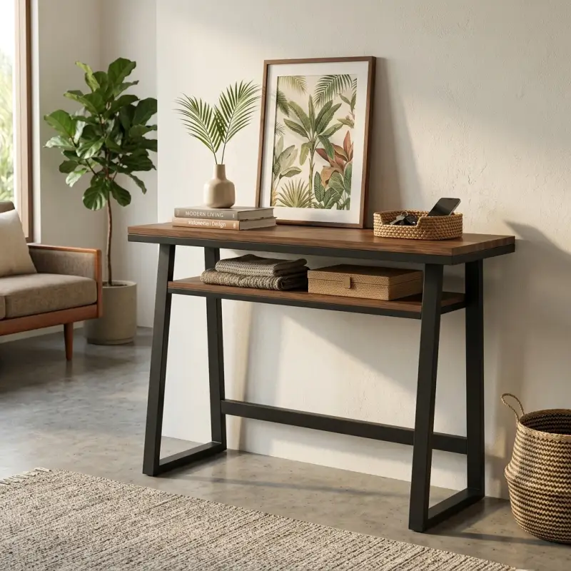 Console Table Industrial Rangka Besi Rak Bawah [4]