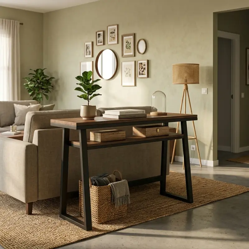 Console Table Industrial Rangka Besi Rak Bawah [6]