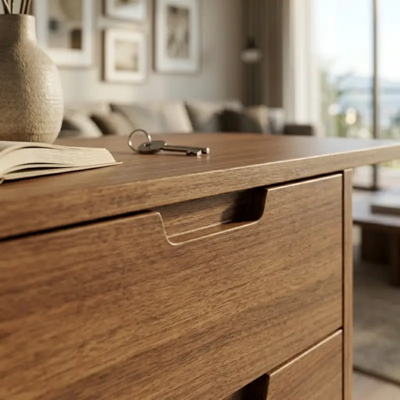 Console Table Kayu dengan 4 Laci Penyimpanan [3]