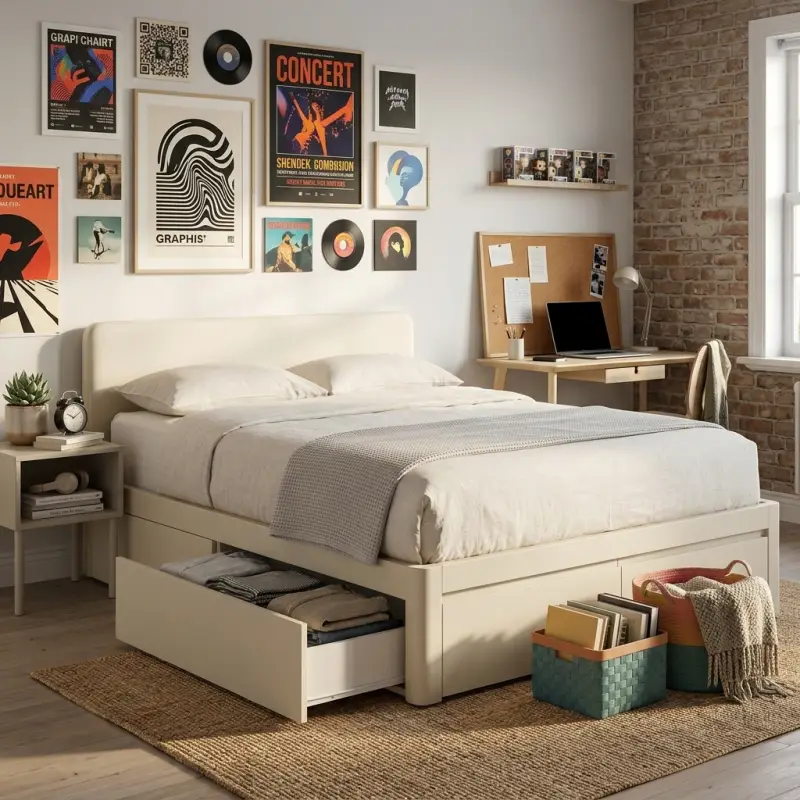 Dipan Laci Bawah Headboard Upholstery [3]