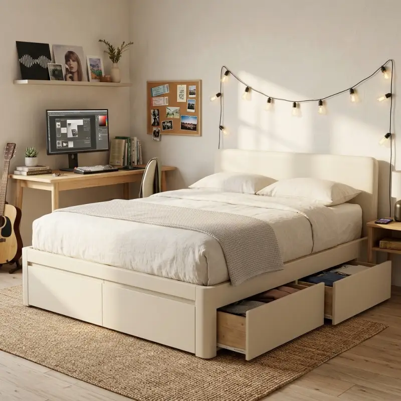 Dipan Laci Bawah Headboard Upholstery [4]