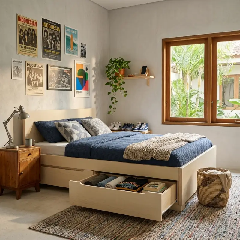Dipan Minimalis dengan Laci Storage [2]