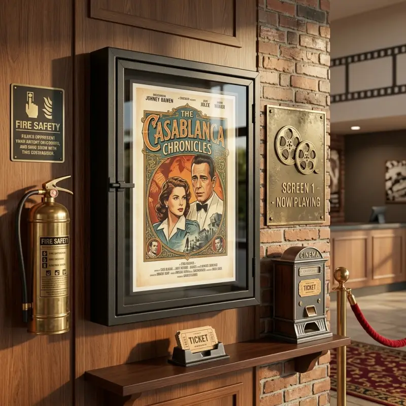 Display Case Poster Besi Pintu Kaca Dinding [2]