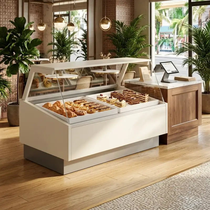 Etalase Display Pastry Kaca Miring Open Top [4]
