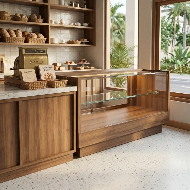 Etalase Pastry Kayu dengan Kaca Geser [2]