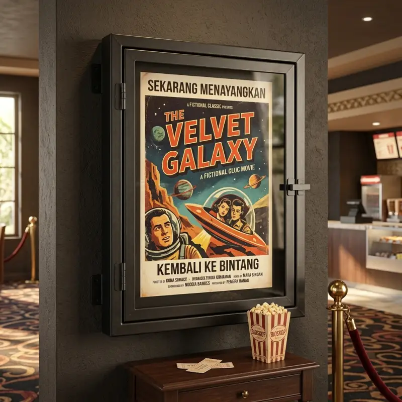 Frame Display Poster Dinding Pintu Kaca Besi [4]