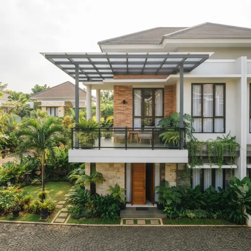 Kanopi Balkon Atap Polycarbonate Rangka Besi Hollow [4]