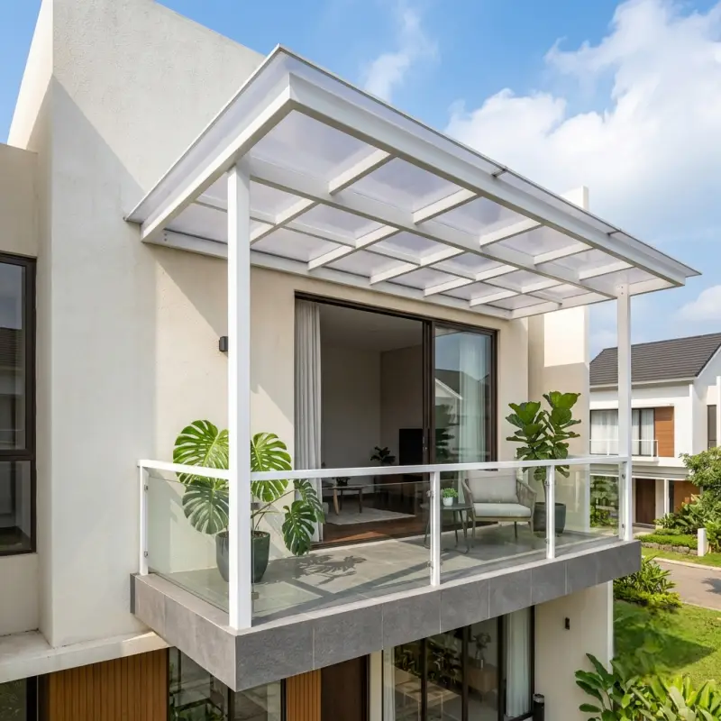 Kanopi Balkon Polycarbonate UV Rangka Aluminium [2]