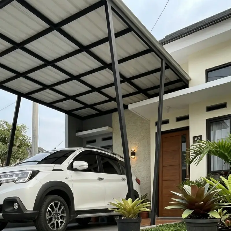 Kanopi Carport Besi Hollow Atap Polycarbonate [4]