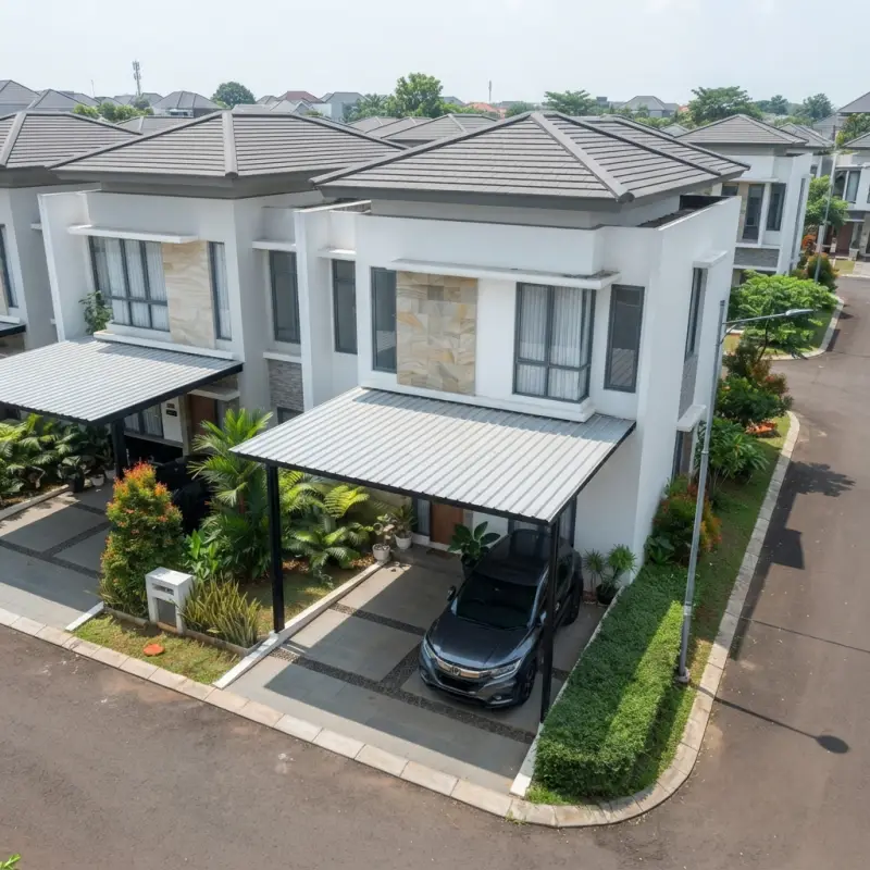 Kanopi Carport Besi Hollow Atap Polycarbonate [3]