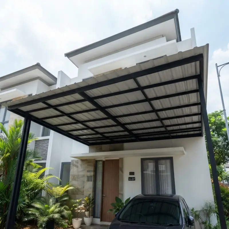 Kanopi Carport Besi Hollow Atap Polycarbonate [4]