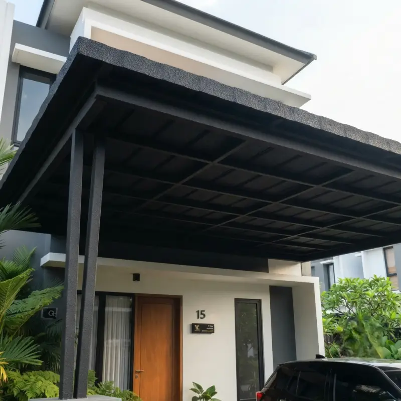 Kanopi Carport Besi Hollow Atap Polycarbonate [6]
