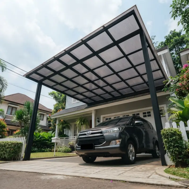 Kanopi Carport Besi Hollow Atap Polycarbonate [2]