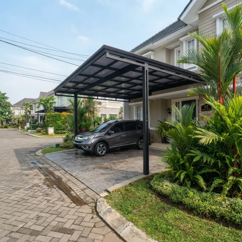 Kanopi Carport Besi Hollow Atap Polycarbonate [2]