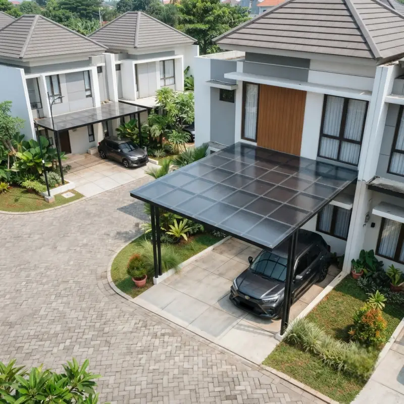 Kanopi Carport Rangka Besi Hollow Atap Polycarbonate [3]