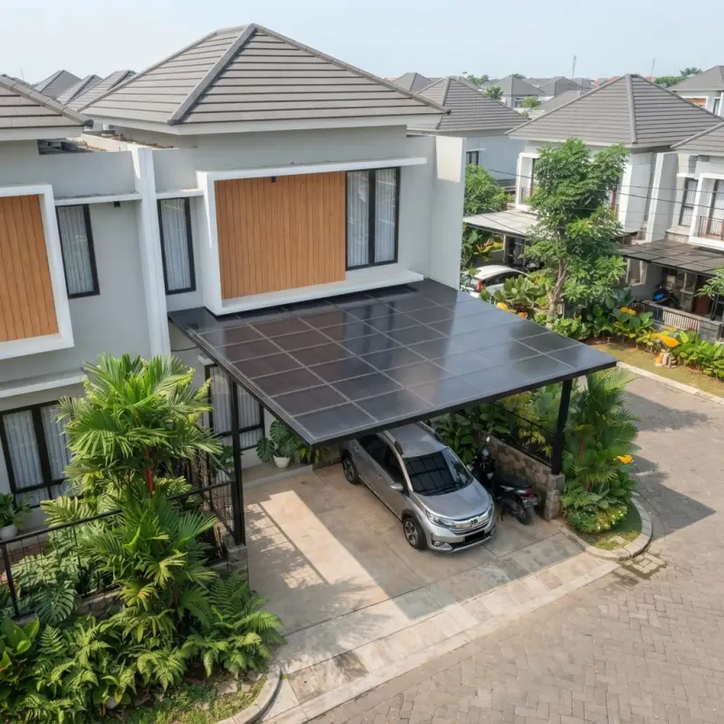 Kanopi Carport Rangka Besi Hollow Atap Polycarbonate [2]
