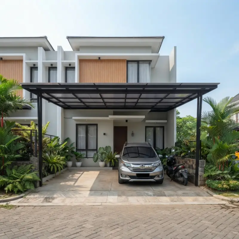 Kanopi Carport Rangka Besi Hollow Atap Polycarbonate [3]