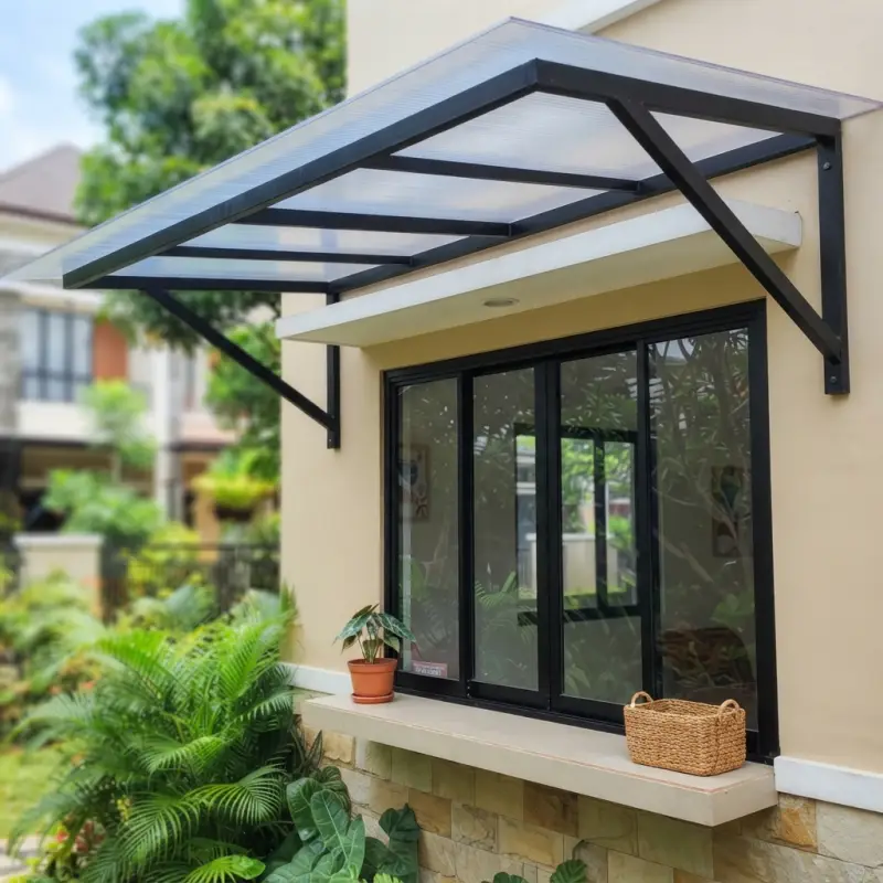 Kanopi Jendela Besi Hollow Atap Polycarbonate Transparan [3]