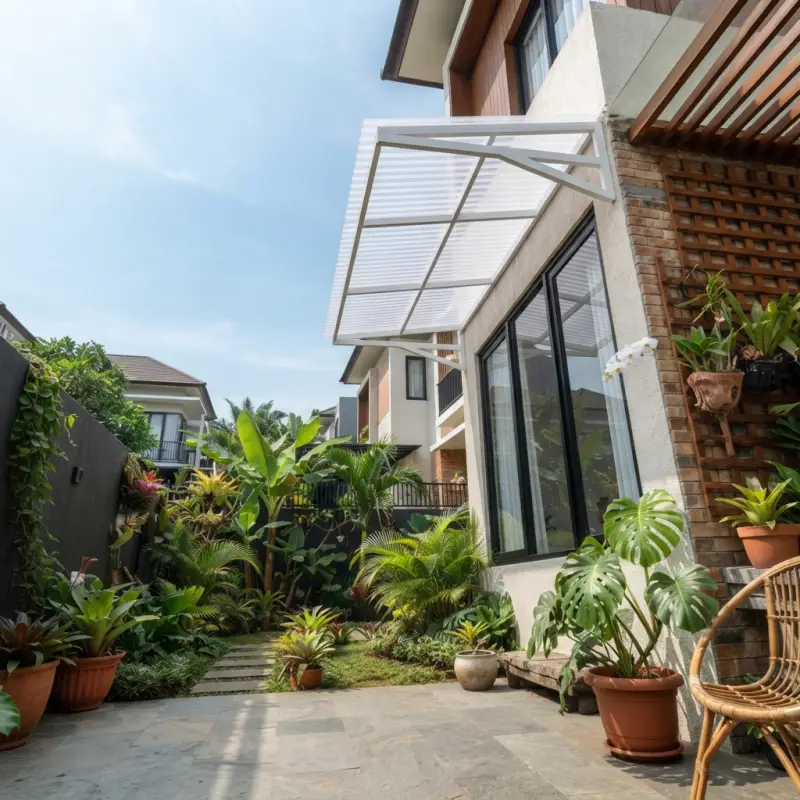 Kanopi Jendela Rangka Besi Atap Polycarbonate [2]