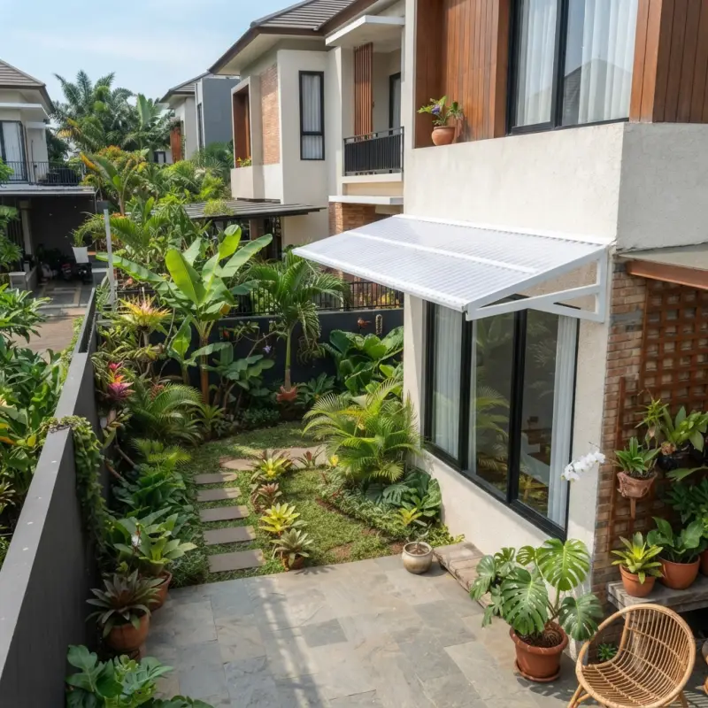 Kanopi Jendela Rangka Besi Atap Polycarbonate [3]