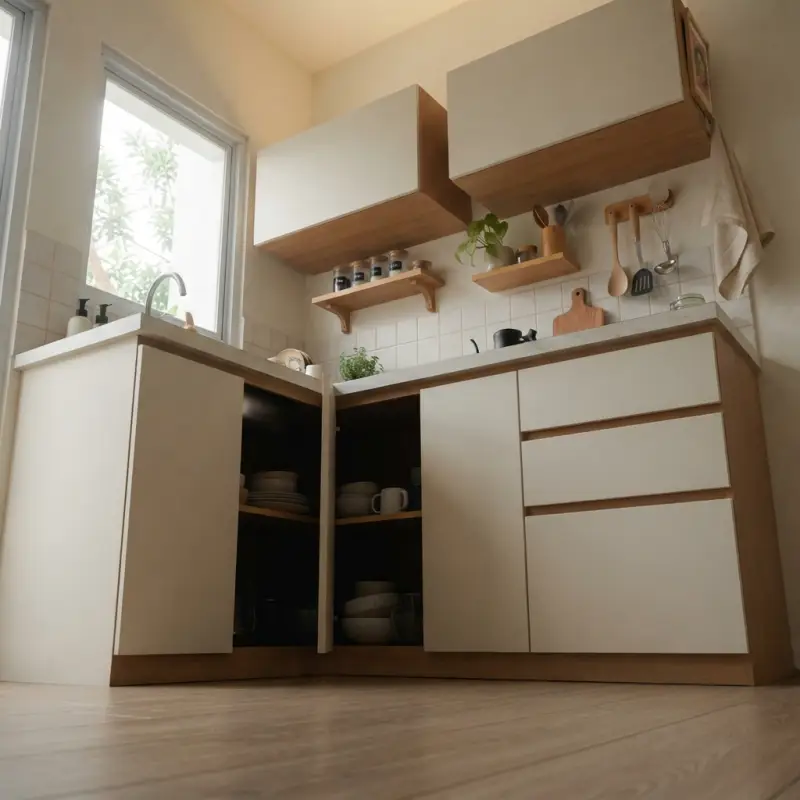 Kitchen Cabinet L-Shape Minimalis Finishing HPL [2]
