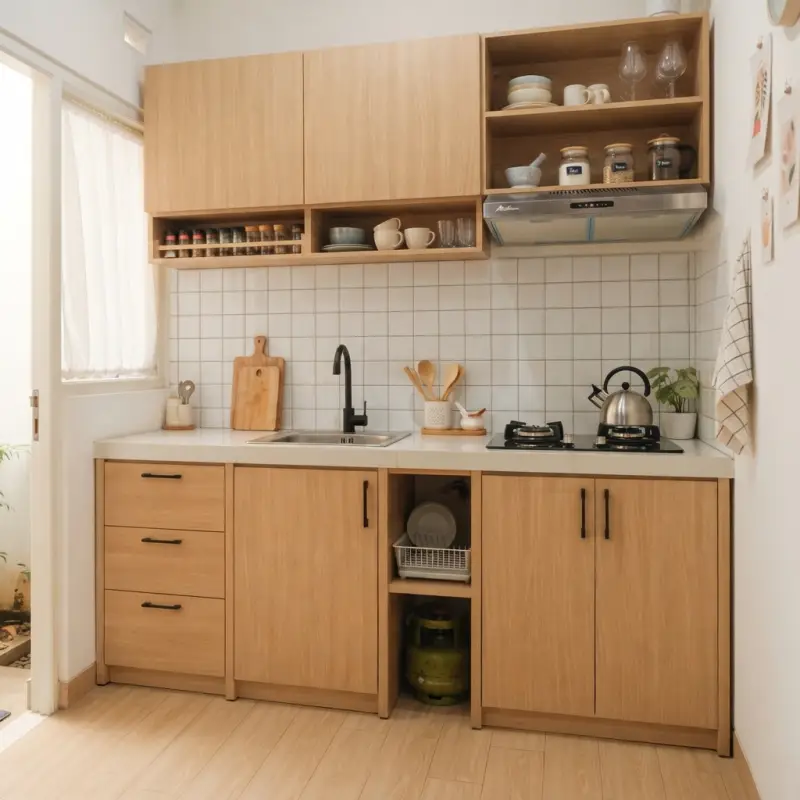Kitchen Cabinet Minimalis Set Atas Bawah Finishing HPL [3]