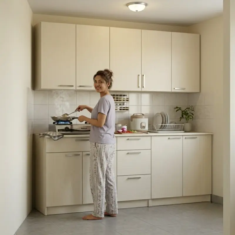 Kitchen Cabinet Set Bawah & Atas Finishing Melamine [5]