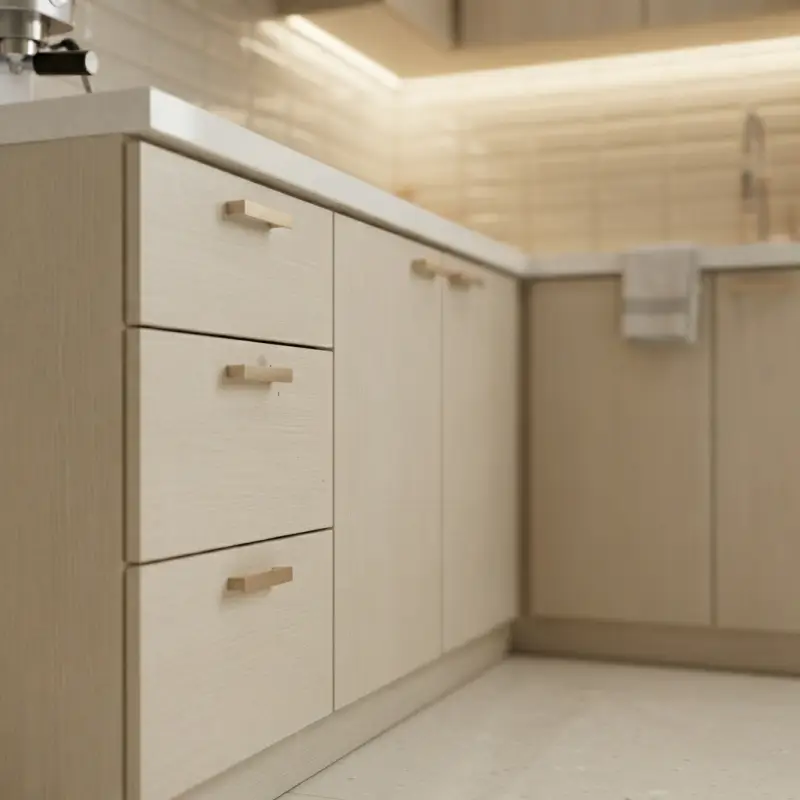 Kitchen Set Minimalis Finishing Woodgrain Krem [4]