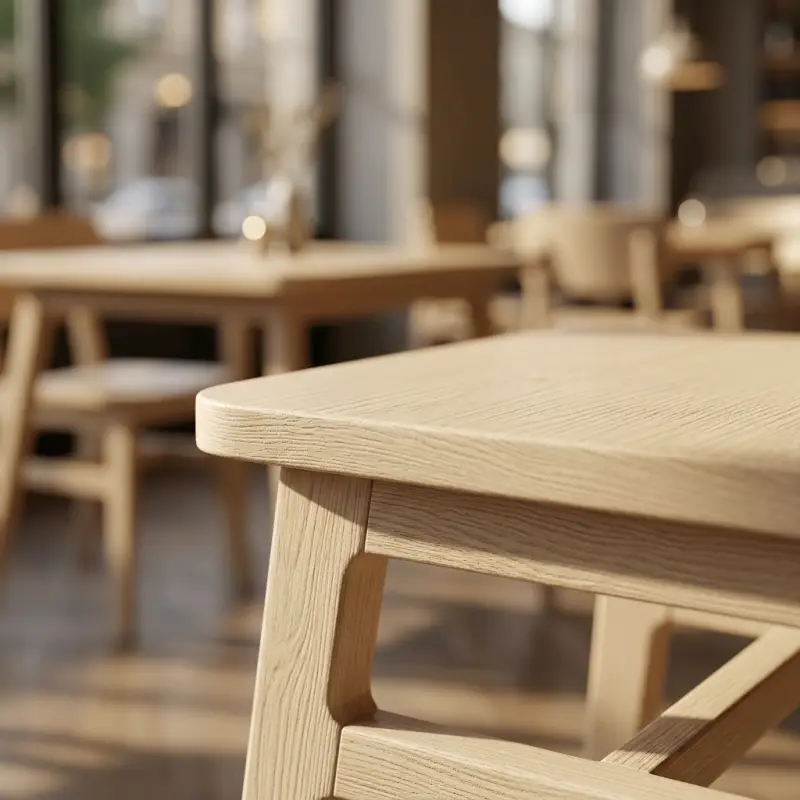 Kursi Cafe Kayu Solid Finishing Putih Krem [5]