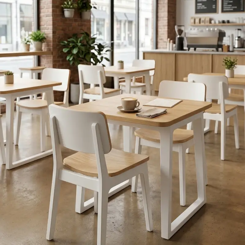 Kursi Makan Kayu Scandinavian Two-Tone [2]