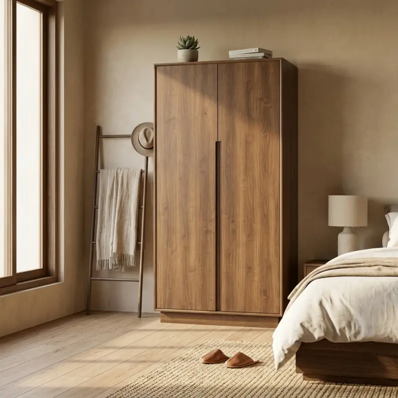 Lemari Pakaian 2 Pintu Finishing Walnut [2]