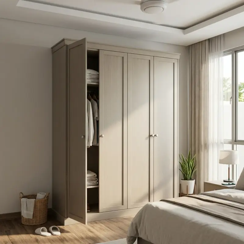 Lemari Pakaian 4 Pintu Gaya Klasik Modern [4]