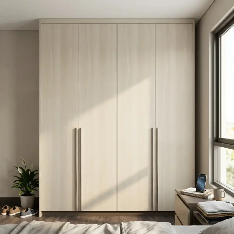 Lemari Pakaian 4 Pintu Swing Finishing Woodgrain [2]