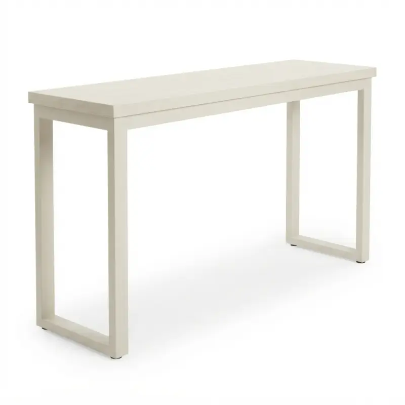 Meja Bar Minimalis Kaki Loop Finishing Natural White [5]