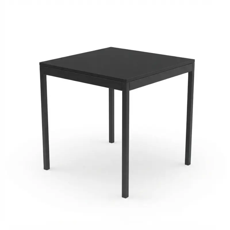 Meja Cafe Besi Square Finishing Matte Black [5]