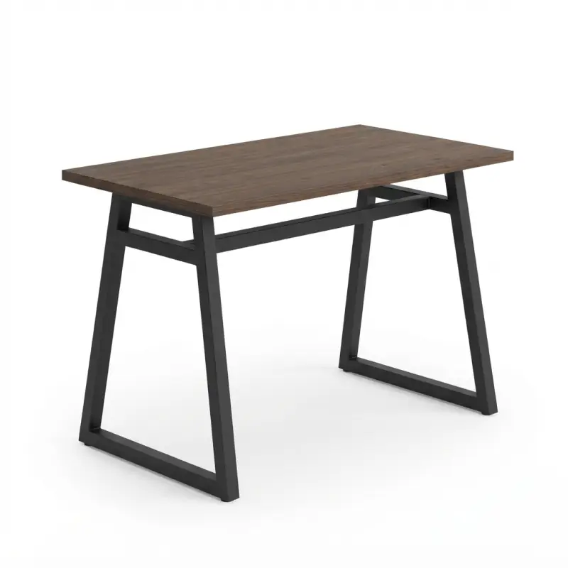 Meja Cafe Kaki Trapesium Metal Top Kayu Industrial [5]