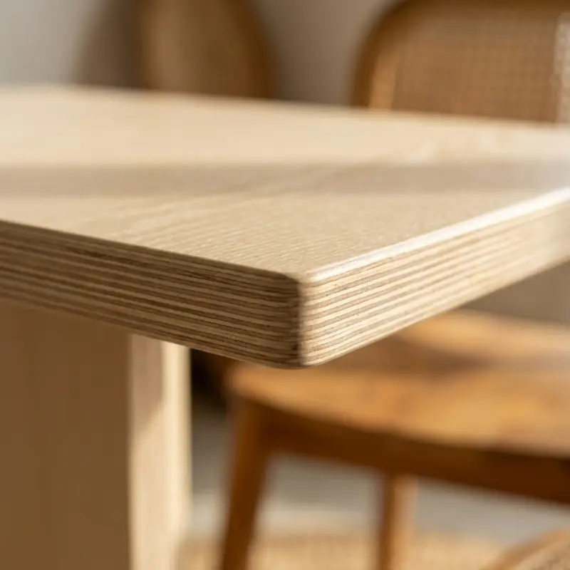 Meja Cafe Plywood Single Pedestal [4]