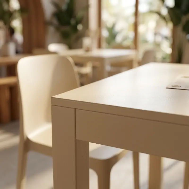 Meja Dining Minimalis Finishing Doff untuk Cafe dan Restoran [6]