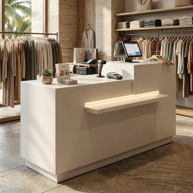 Meja Kasir Fluted Panel Minimalis [2]